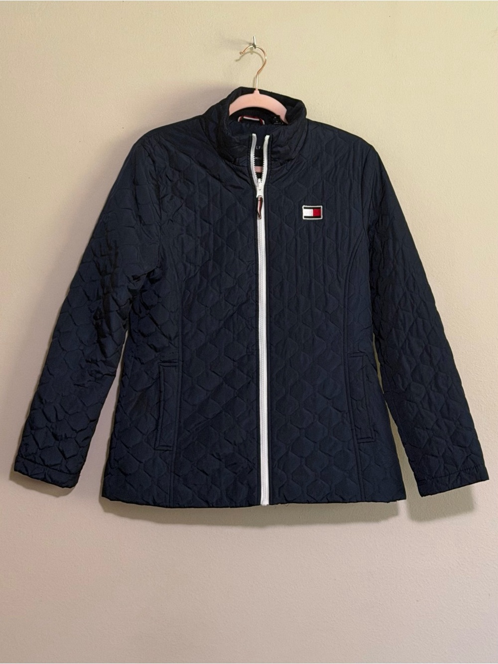 Tommy Hilfiger Navy Quilted Puffer Jacket